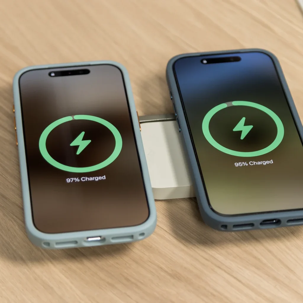 Wireless Charging Station 2-in-1 - dva telefony se nabíjejí současně